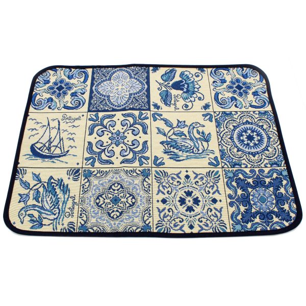100% Cotton Portugal Tile Azulejo Decorative Kitchen Dish Towel
