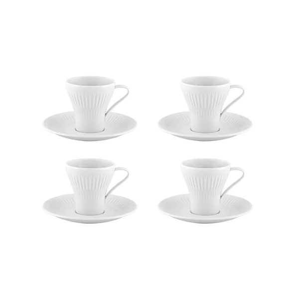 Vista Alegre Carrara - Coffee Cup & Saucer, set of 4 – Lifelong Collectibles